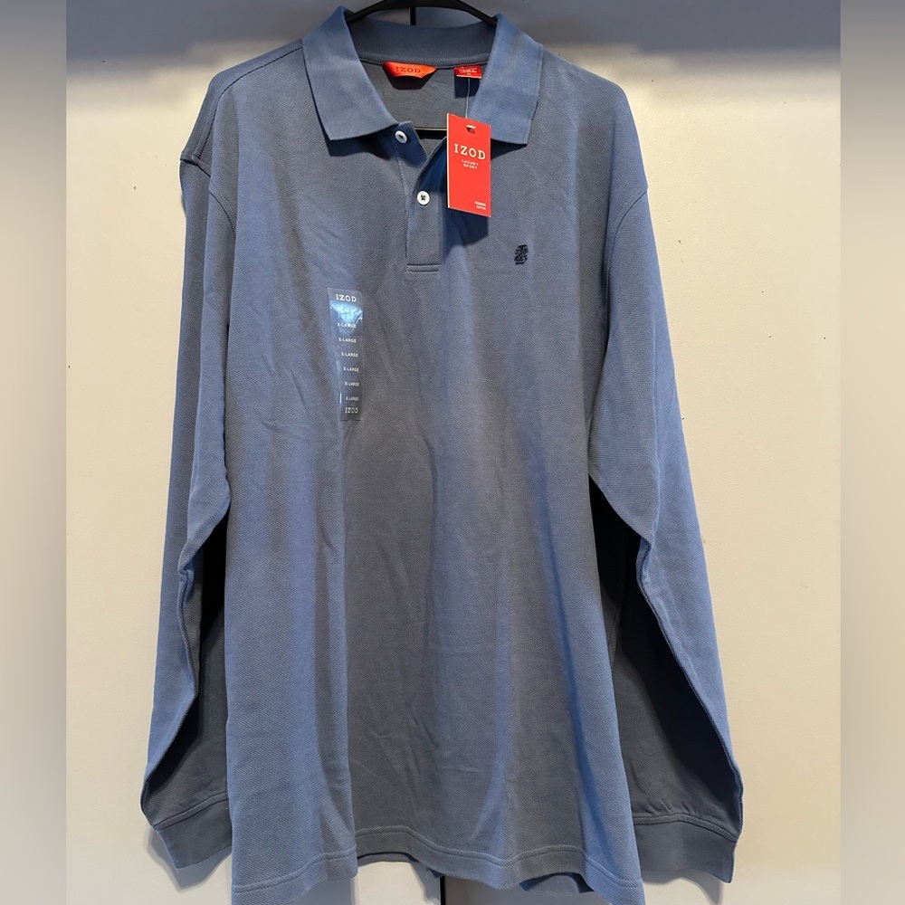 IZOD - Men’s Luxury Sport Long Sleeve Classic Fit Polo (Size XL)